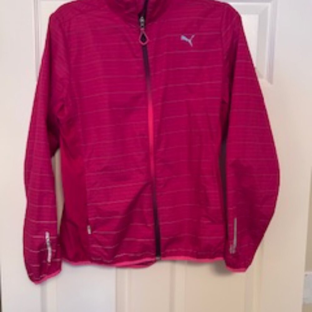 Magenta Puma Running Jacket - Size M - Perforated underarms and back